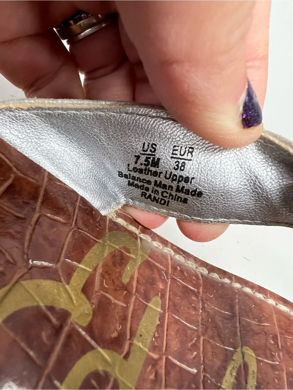 Sam Edelman Silver Jeweled Cork Wedge Thong Sandals Women’s 7.5